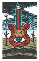 Guitar Pencil original giclee print
