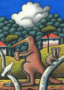 bush picnic limited edition fine art print Reg Mombassa 