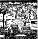 Kengarewe Linocut Print