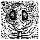 Mouse Ornament Linocut Print