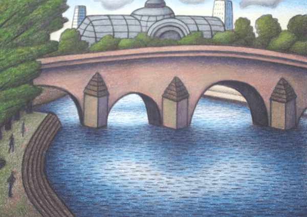 bridge on the Seine limited edition fine art print Reg Mombassa Store 